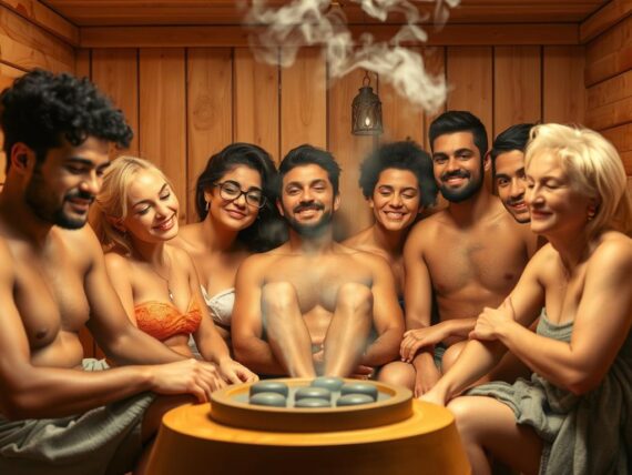 So schwitzt die Welt in der Sauna