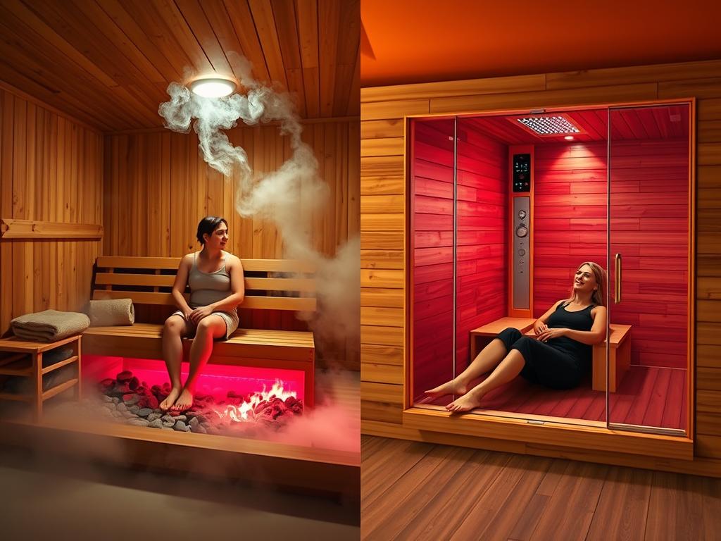 sauna oder infrarotkabine