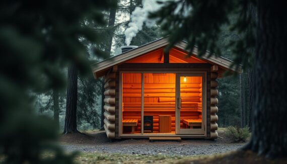 Blockbohlen Sauna