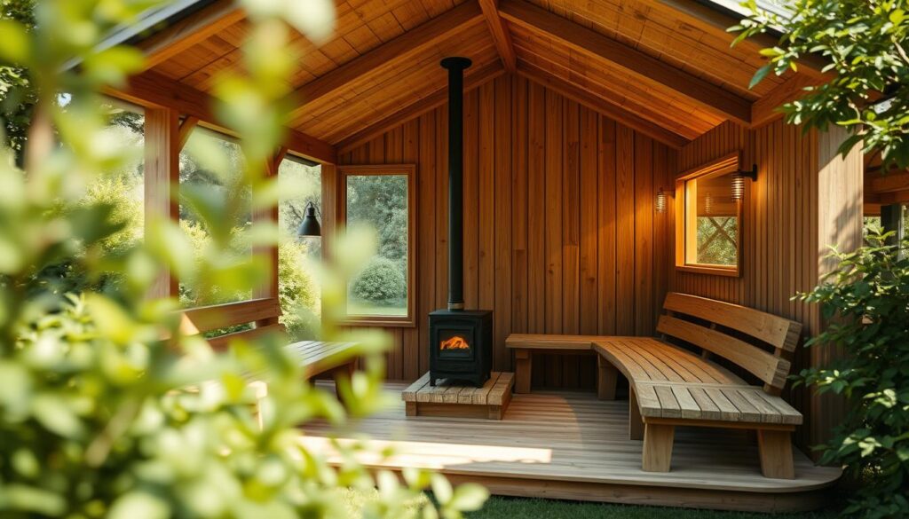 Gartensauna für kleine Gruppen