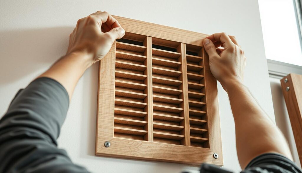 Holzlüftungsgitter Montage