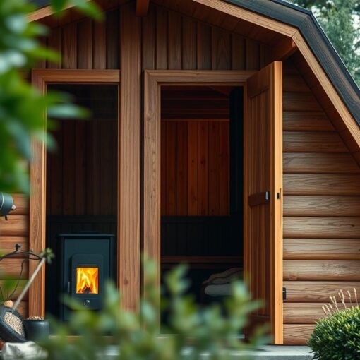 Iglu Sauna mit Holzofen