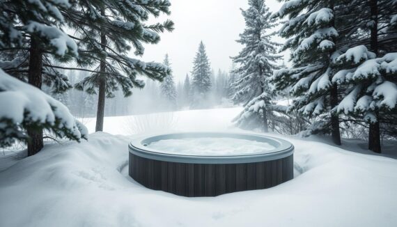 Whirlpool im Winter
