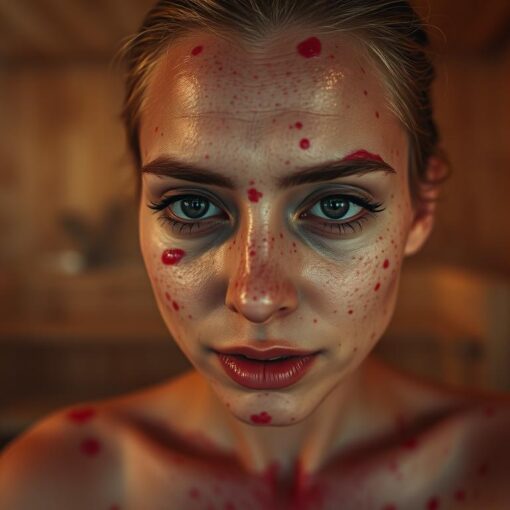Rote Flecken nach Sauna