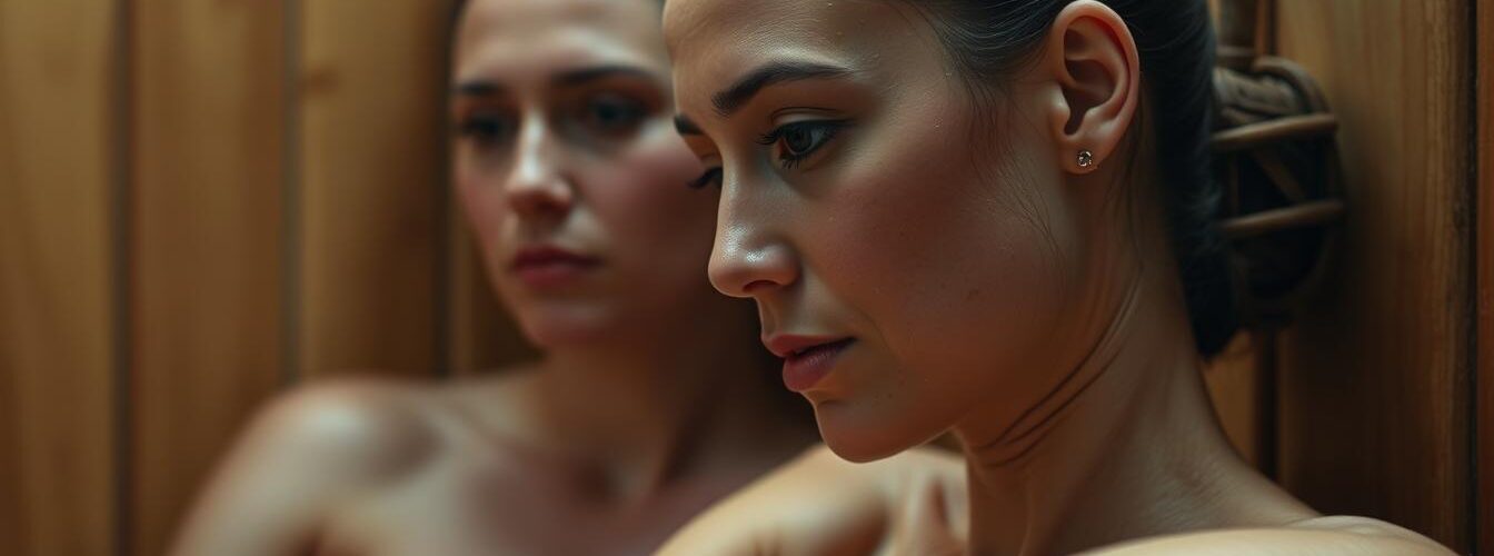 Marmorierte Haut Sauna