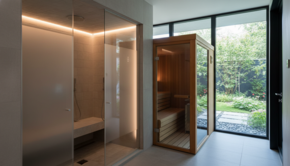 Dampfdusche mit Sauna
