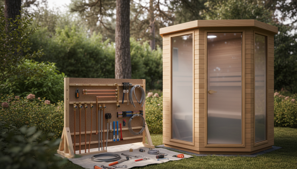 Ecksauna Installation Anschlüsse Ecksauna Installation Anschlüsse