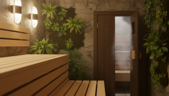 Lampe für Sauna