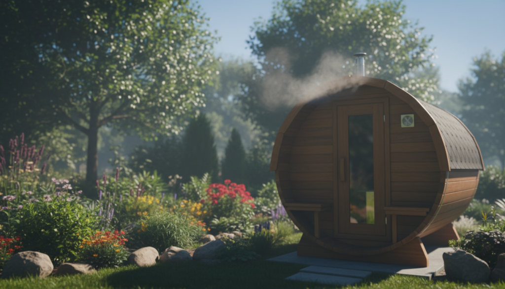 Gartenintegration Fasssauna Design Gartenintegration Fasssauna Design