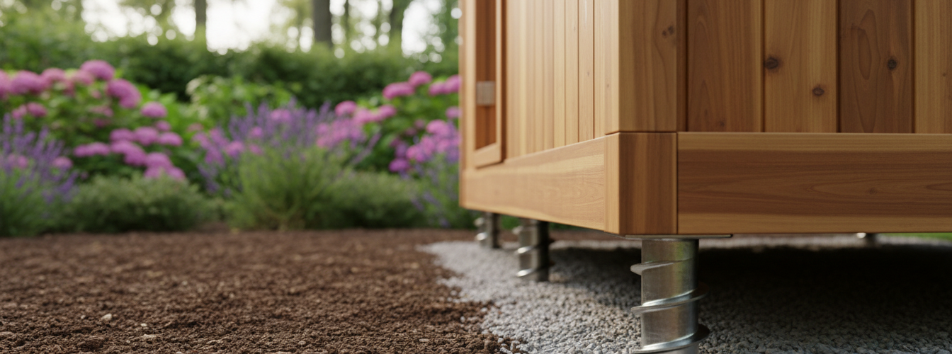 Schraubfundament Gartensauna