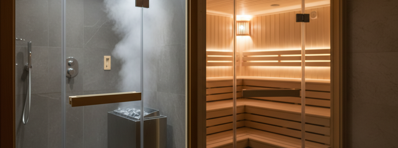 Dampfdusche Sauna Kombination