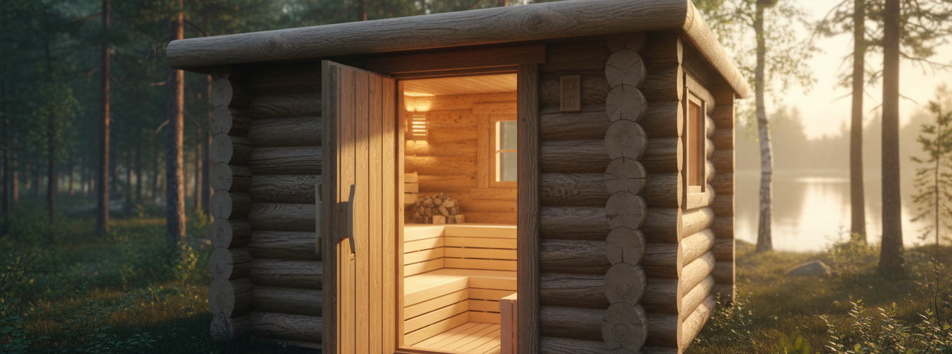 Massivholzsauna