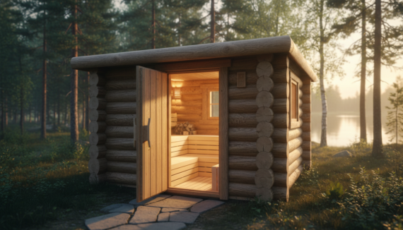 Massivholzsauna