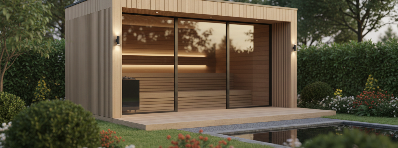 Moderne Gartensauna