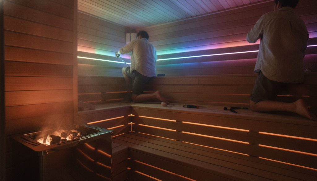 sauna led Anwendung und Montage sauna led Anwendung und Montage