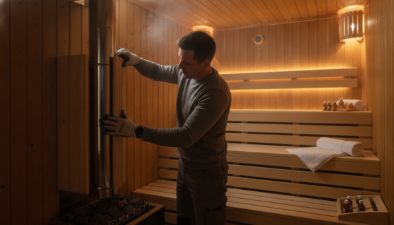Ofenrohr verkleiden Sauna